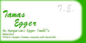 tamas egger business card